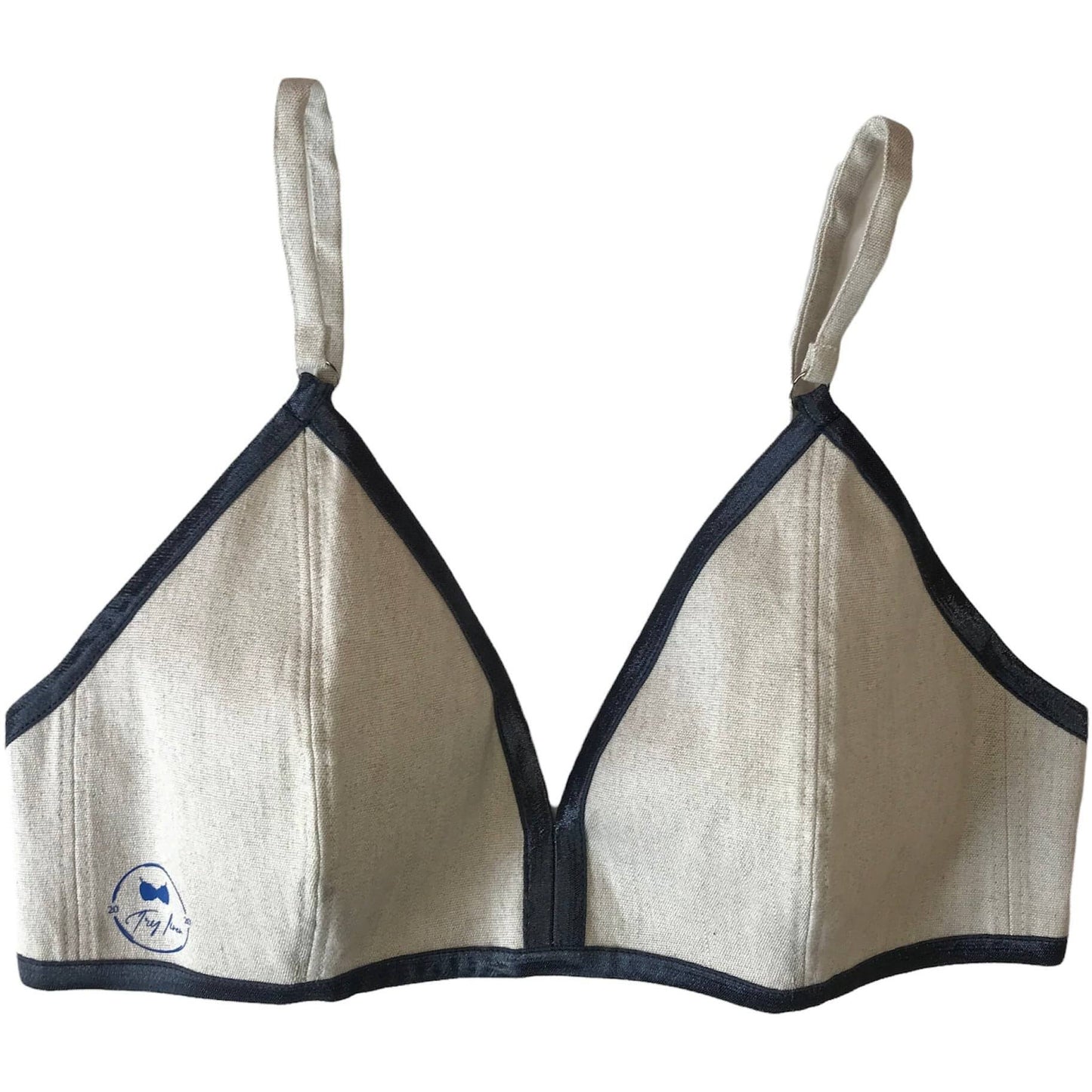 Linen bralette front