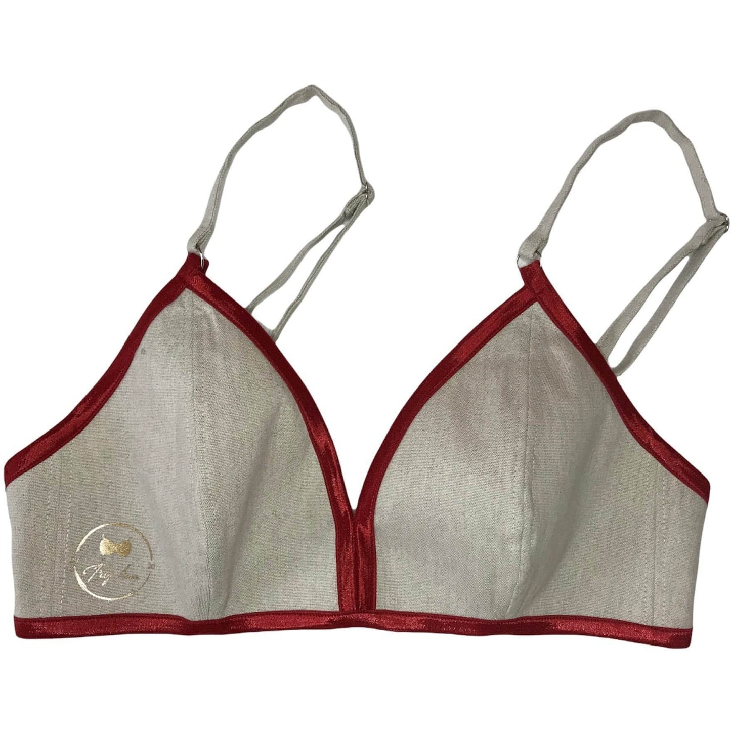 RAHU bralette with red edging