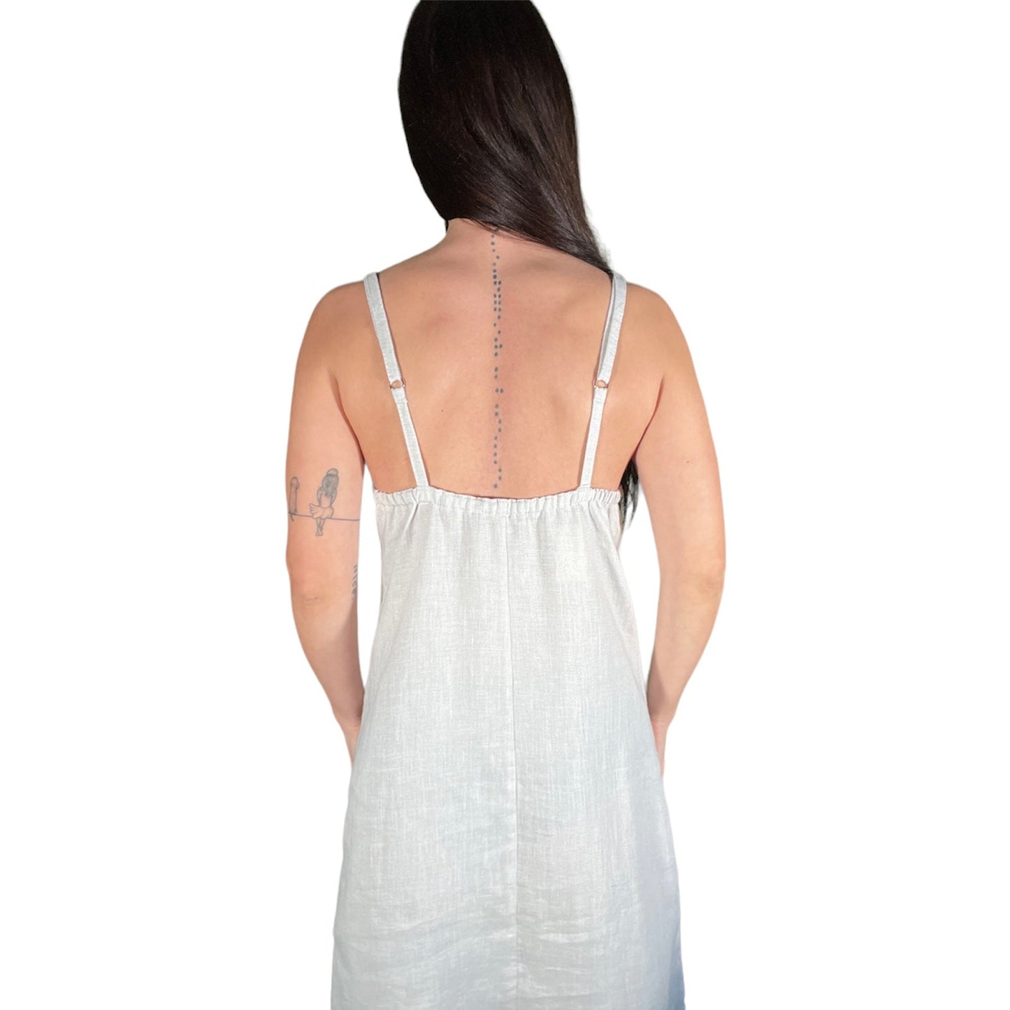 Paradise linen nightdress back Try Linen