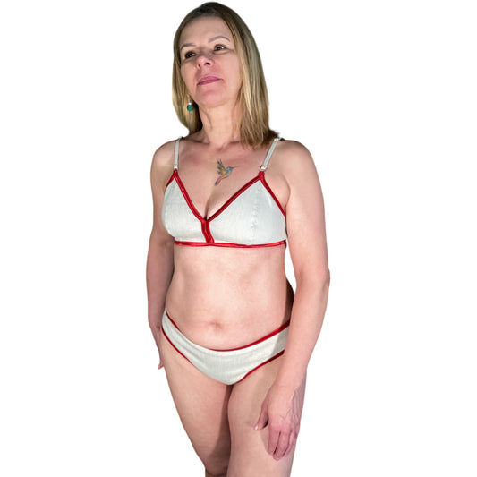 Rahu with red edging bralette front